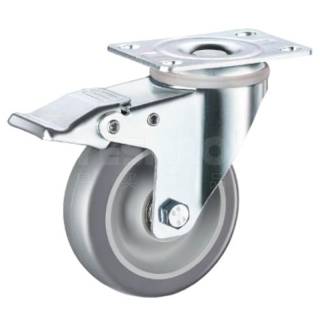 易买优选 经济型 美式中型脚轮 平板万向带五金双刹型 负载≤110KG